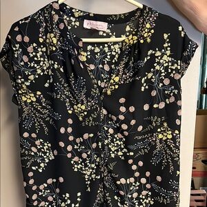 Philosophy Black Floral Women's Top
